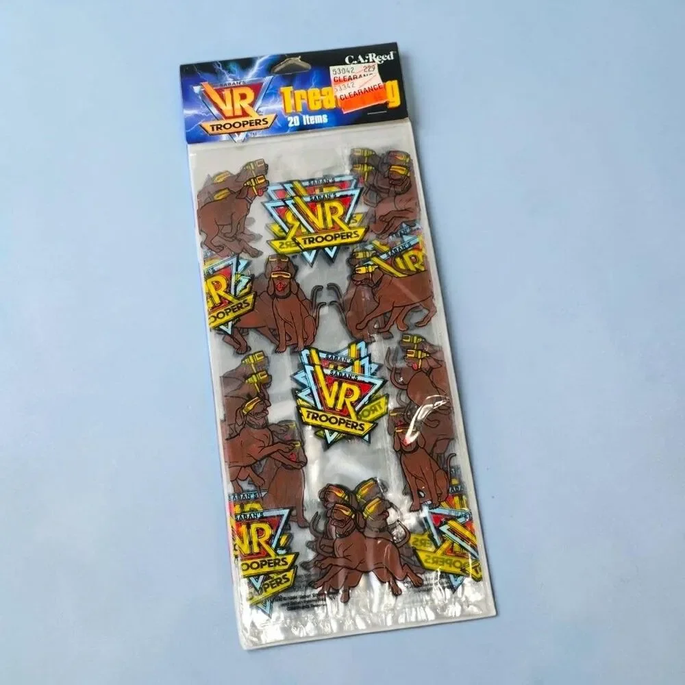 Sealed 1994 VR Troopers Party Treat Bags 20ct NOS Saban 90s TV Cartoon Show